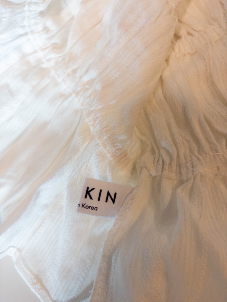 Nwot Lewkin Ruffle Smocked Babydoll Tank Top White — image 6 of 7